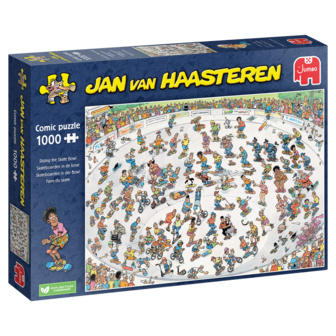 Skateboarden in de Bowl :: Jan van Haasteren