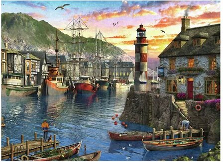 &#039;s Ochtends bij de Haven :: Ravensburger