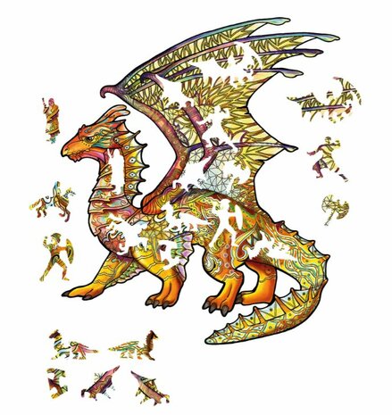 Dragon :: Rainbow Wooden Puzzle