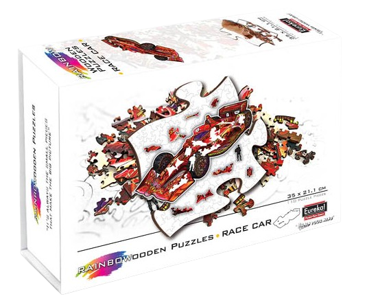 Race Car :: Rainbow Wooden Puzzle