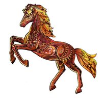 Rainbow Wooden Puzzle: Wild Horse